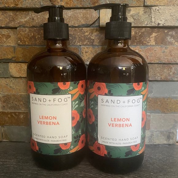 (2) Sand + Fog LEMON VERBENA-Luxury Hand Wash Soap Pump-15.7 oz ea - Picture 1 of 1